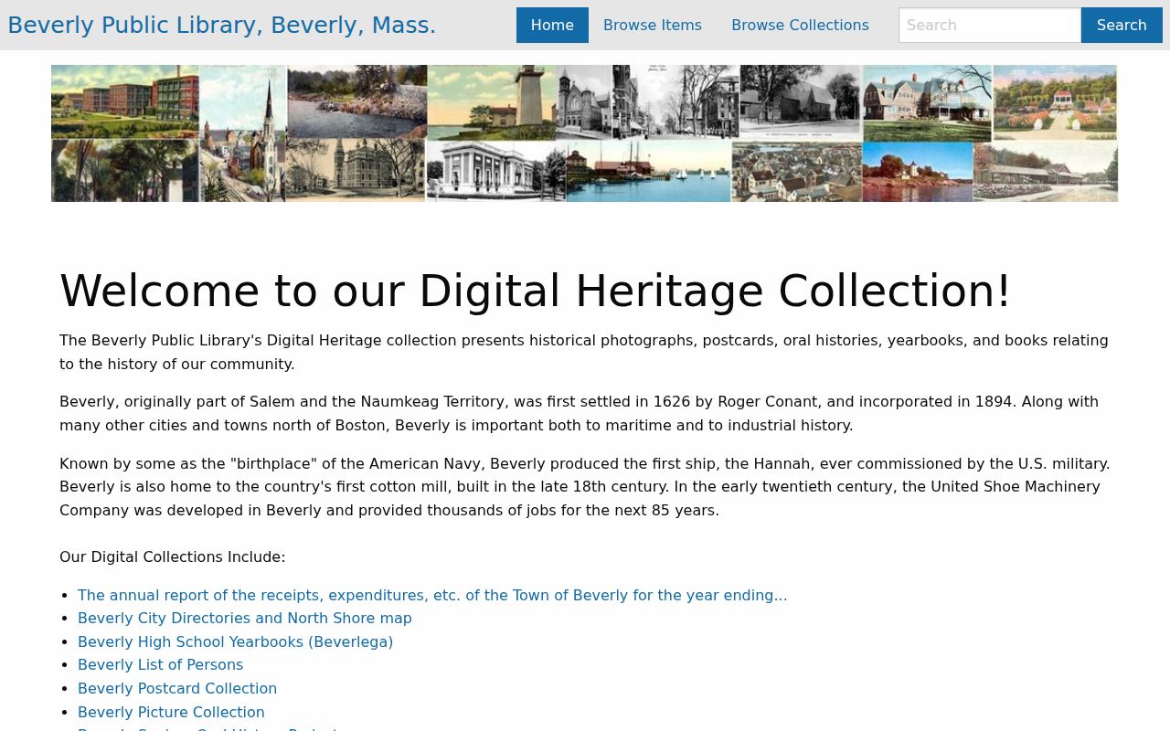Beverly city directory materials in the Beverly Digital Heritage collection
