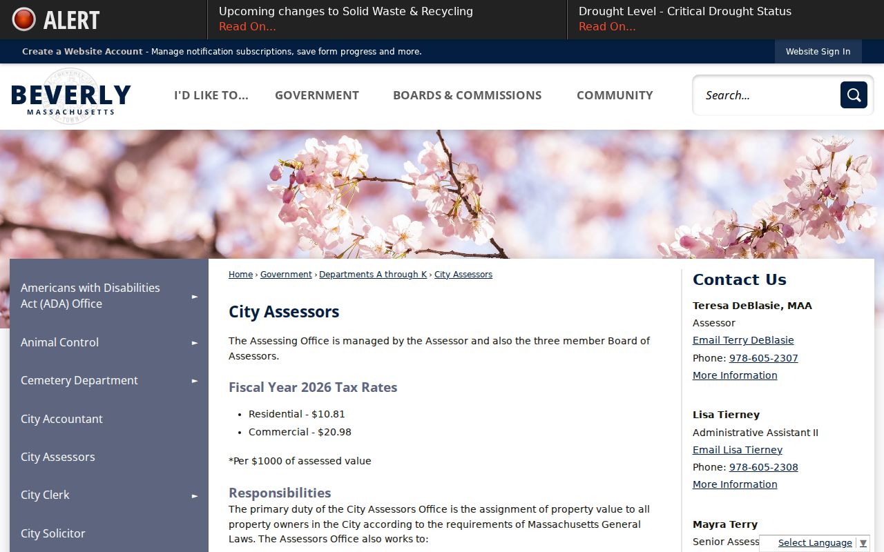 Beverly residents directory City Assessors source