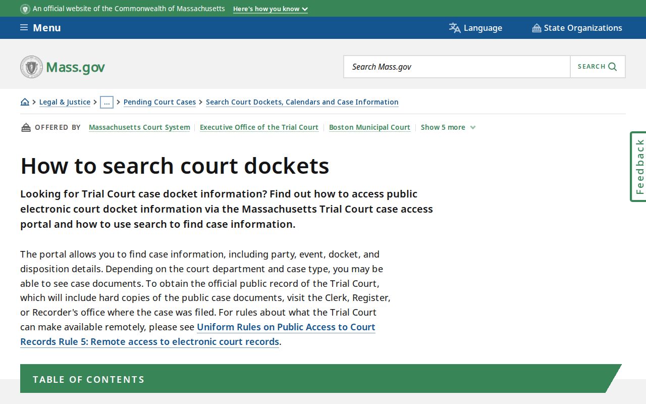 Beverly resident lookup Massachusetts Trial Court docket-search guidance